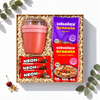 Geschenkbox Guten Morgen mit Mepal Lunchpot, Wholey Bio Granola und NEOH Schokoriegeln, Frühstücksgeschenk von oben