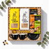 Geschenkbox Modernes Kaffee-Duett mit Bieder & Maier Light und Dark Roast, Lindt Hello und Espressotassen, Ansicht von oben