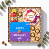 Geschenkbox Süße Glückwünsche zum Geburtstag mit Milka Happy Birthday Pralinés, Merci und Heindl Schoko Fouree, Ansicht von oben