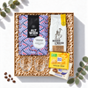 Geschenkbox Wiener Espresso mit Alt Wien Caruso, Bieder & Maier Dark Roast, Ritter Sport und Espressogläsern, Ansicht von oben